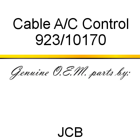 Cable, A/C Control 923/10170