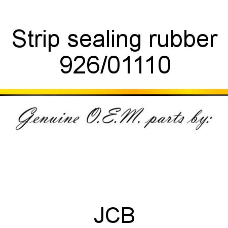 Strip, sealing rubber 926/01110
