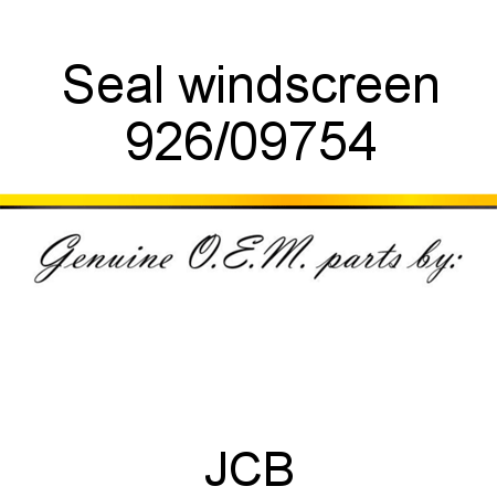 Seal, windscreen 926/09754