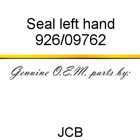 Seal, left hand 926/09762