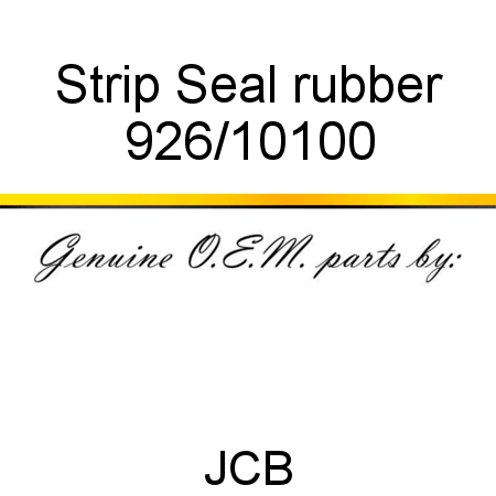 Strip, Seal rubber 926/10100