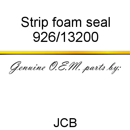 Strip, foam seal 926/13200