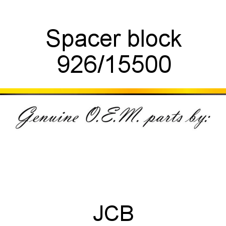 Spacer, block 926/15500