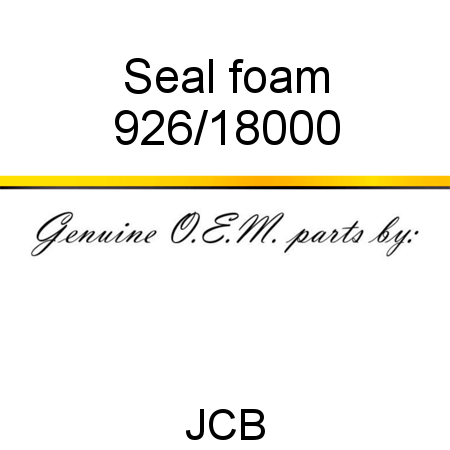 Seal, foam 926/18000