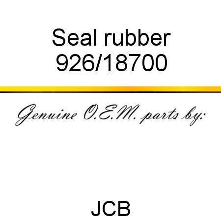 Seal, rubber 926/18700