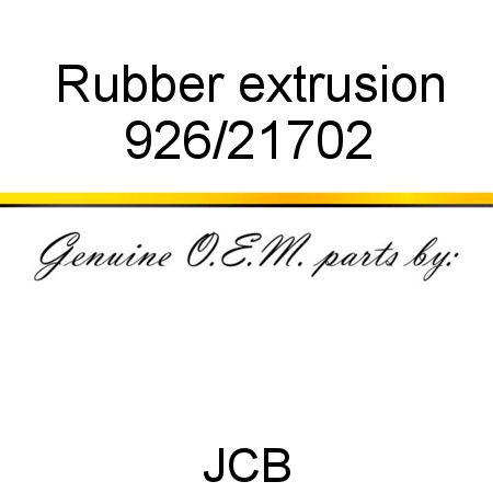 Rubber, extrusion 926/21702