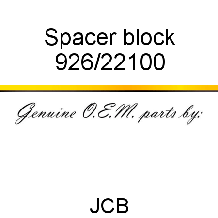 Spacer, block 926/22100