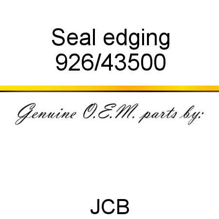 Seal, edging 926/43500