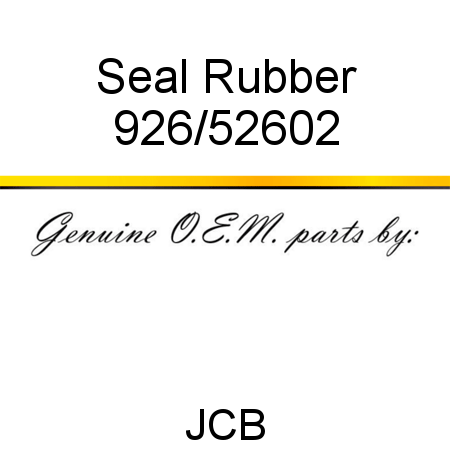 Seal, Rubber 926/52602