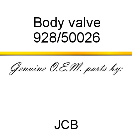 Body, valve 928/50026