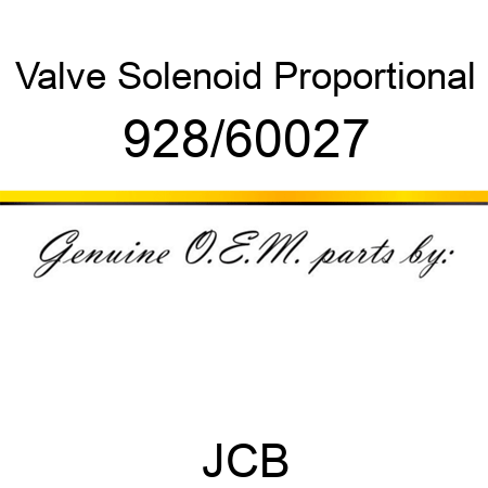 Valve, Solenoid, Proportional 928/60027
