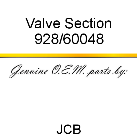 Valve Section 928/60048