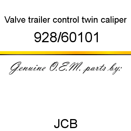 Valve, trailer control, twin caliper 928/60101