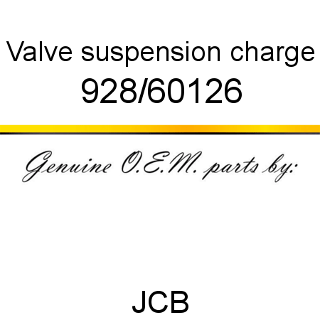 Valve, suspension charge 928/60126