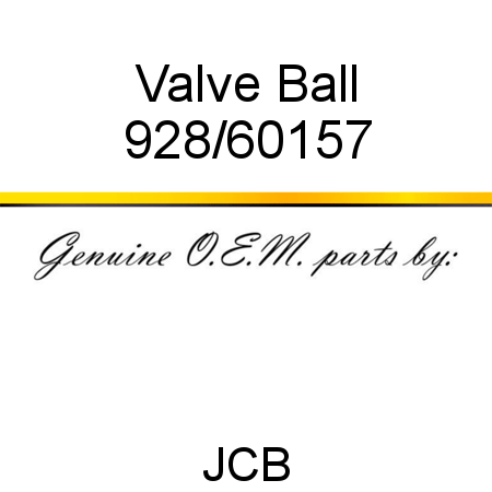 Valve, Ball 928/60157