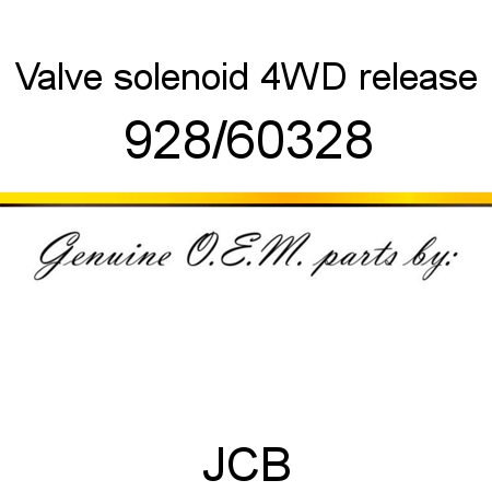 Valve, solenoid, 4WD release 928/60328