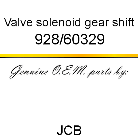 Valve, solenoid, gear shift 928/60329