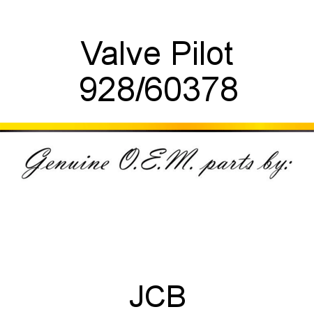 Valve, Pilot 928/60378