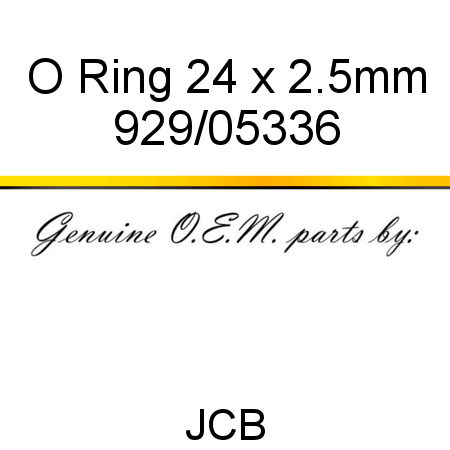 O Ring, 24 x 2.5mm 929/05336