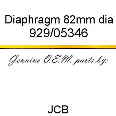 Diaphragm, 82mm dia 929/05346