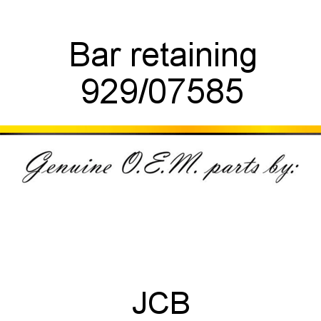 Bar, retaining 929/07585