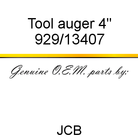 Tool, auger, 4
