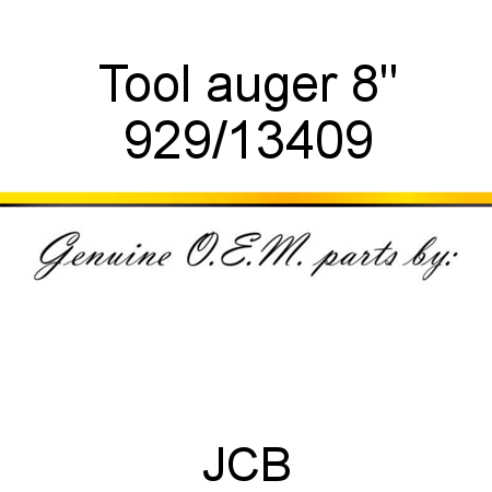 Tool, auger, 8