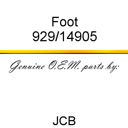 Foot 929/14905