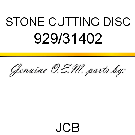 STONE CUTTING DISC 929/31402