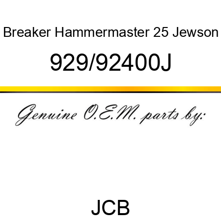 Breaker, Hammermaster 25, Jewson 929/92400J