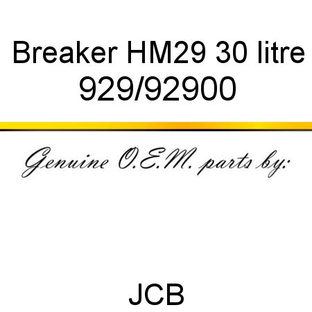 Breaker, HM29, 30 litre 929/92900