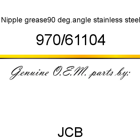 Nipple, grease,90 deg.angle, stainless steel 970/61104