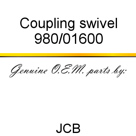 Coupling, swivel 980/01600