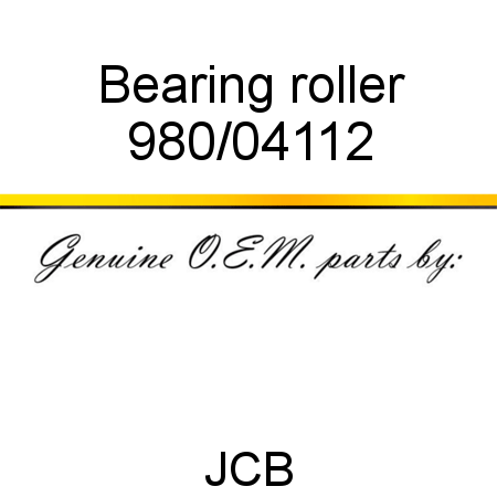 Bearing, roller 980/04112