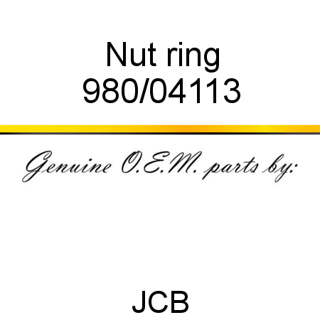 Nut, ring 980/04113
