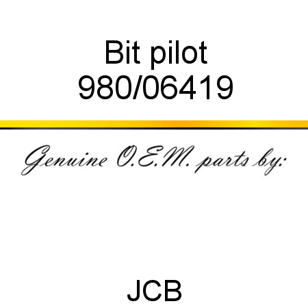 Bit, pilot 980/06419