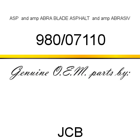 ASP & ABRA BLADE, ASPHALT & ABRASIV 980/07110