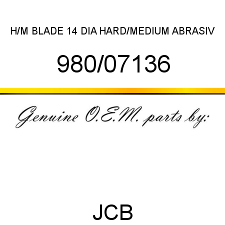 H/M BLADE 14 DIA, HARD/MEDIUM ABRASIV 980/07136