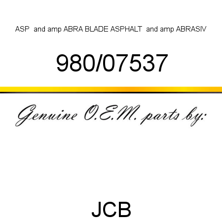 ASP & ABRA BLADE, ASPHALT & ABRASIV 980/07537