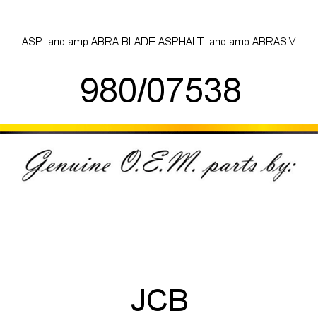 ASP & ABRA BLADE, ASPHALT & ABRASIV 980/07538