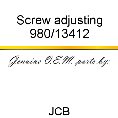 Screw, adjusting 980/13412