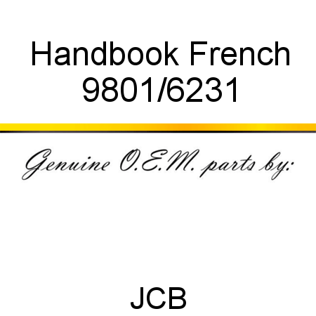 Handbook, French 9801/6231