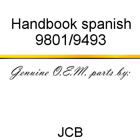 Handbook, spanish 9801/9493