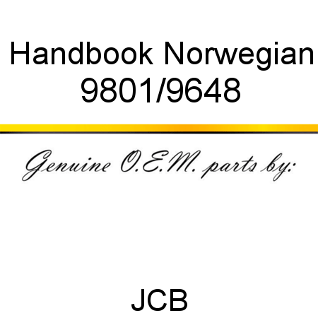Handbook, Norwegian 9801/9648