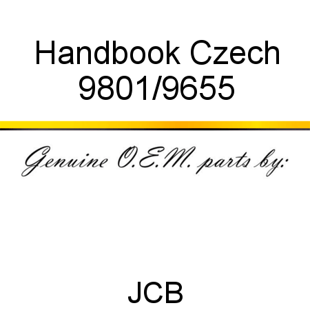 Handbook, Czech 9801/9655