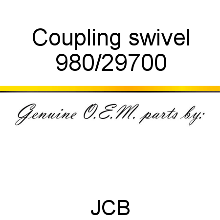 Coupling, swivel 980/29700