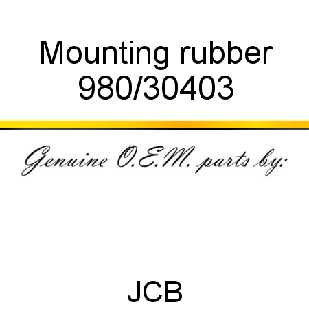 Mounting, rubber 980/30403
