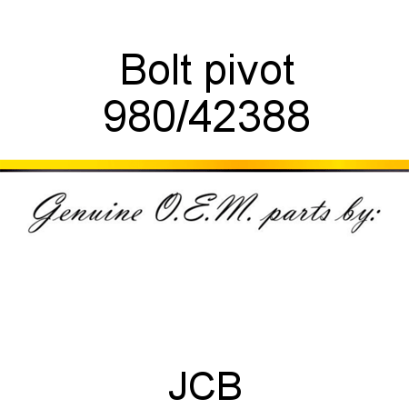 Bolt, pivot 980/42388