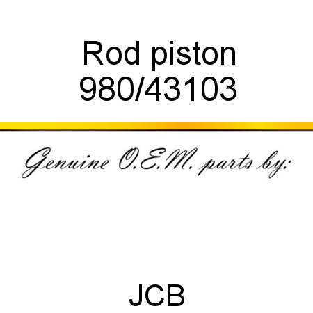Rod, piston 980/43103