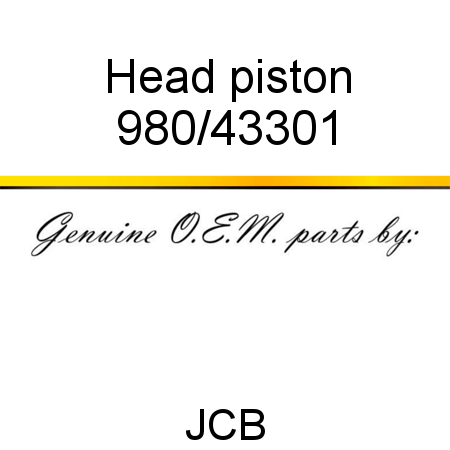 Head, piston 980/43301